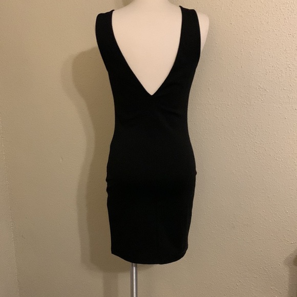 FOREVER 21 BLACK MIDI COCKTAIL DRESS - Picture 3 of 5